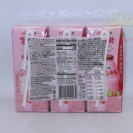 Binggrae Strawberry Flavored Milk Drink 6x200ml - Crown Supermarket