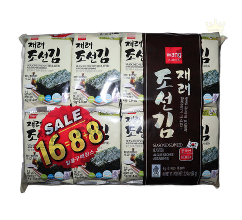Wang Seasoned Seaweed 16x4g - Crown Supermarket