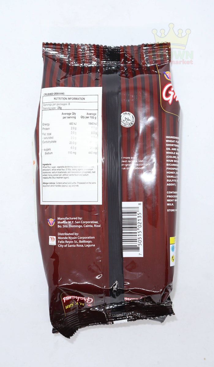 M.Y. San Grahams Crushed Honey Graham Crackers 200g Crown Supermarket