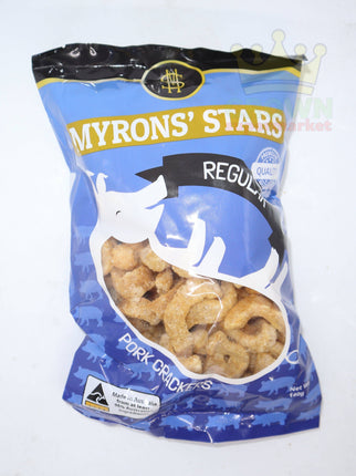 Myron's Stars Pork Crackers Regular 140g - Crown Supermarket