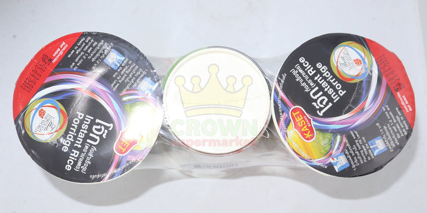 Kaset Brown Rice RD43 Porridge Pork Mix Vegeable Flavour 3 x 38g - Crown Supermarket