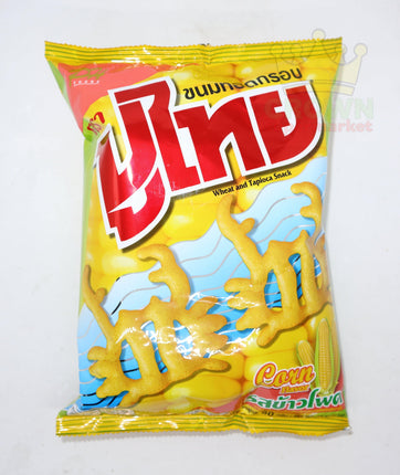 Pu-Thai Crispy Wheat & Tapioca Snack Corn Flavor 60g - Crown Supermarket