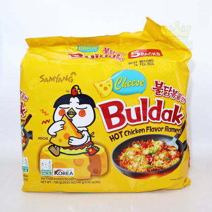 Samyang Hot Chicken Flavour Ramen Cheese Flavour 5x140g - Crown Supermarket
