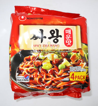 Nongshim Spicy Zha Wang (Roasted Chajang Sauce) 4x140g - Crown Supermarket