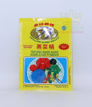 Swallow Globe Agar-Agar Powder Plain 7g - Crown Supermarket