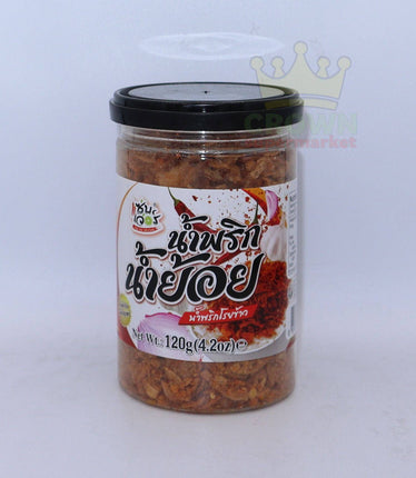 Zab-Ver Crispy Onion Chili Paste (Numprik-Numyoi) 120g - Crown Supermarket