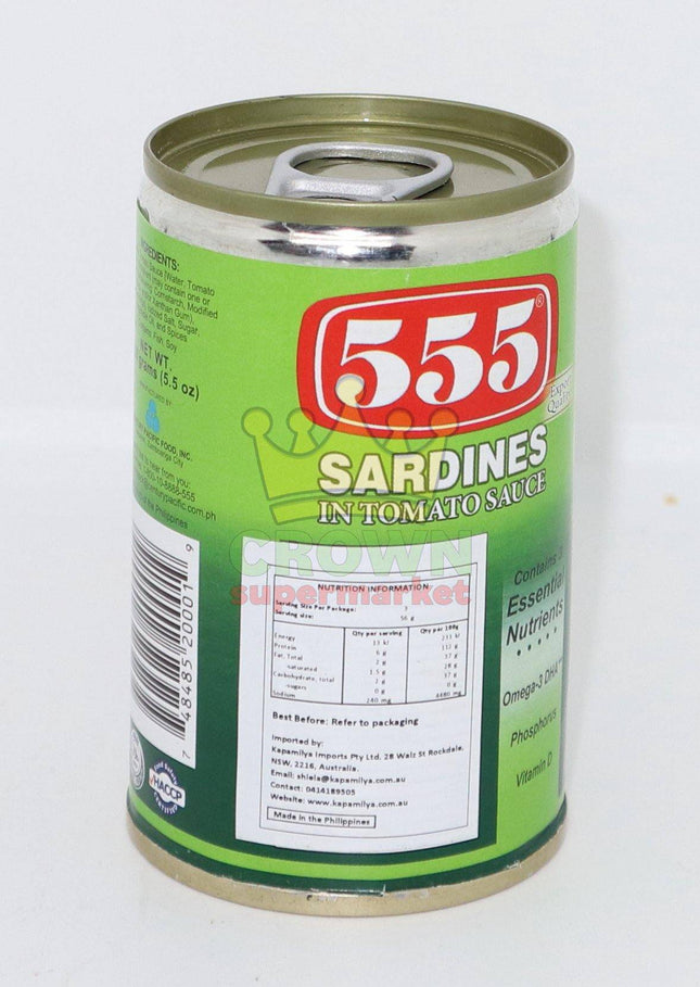 555 Sardines in Tomato Sauce 155g - Crown Supermarket