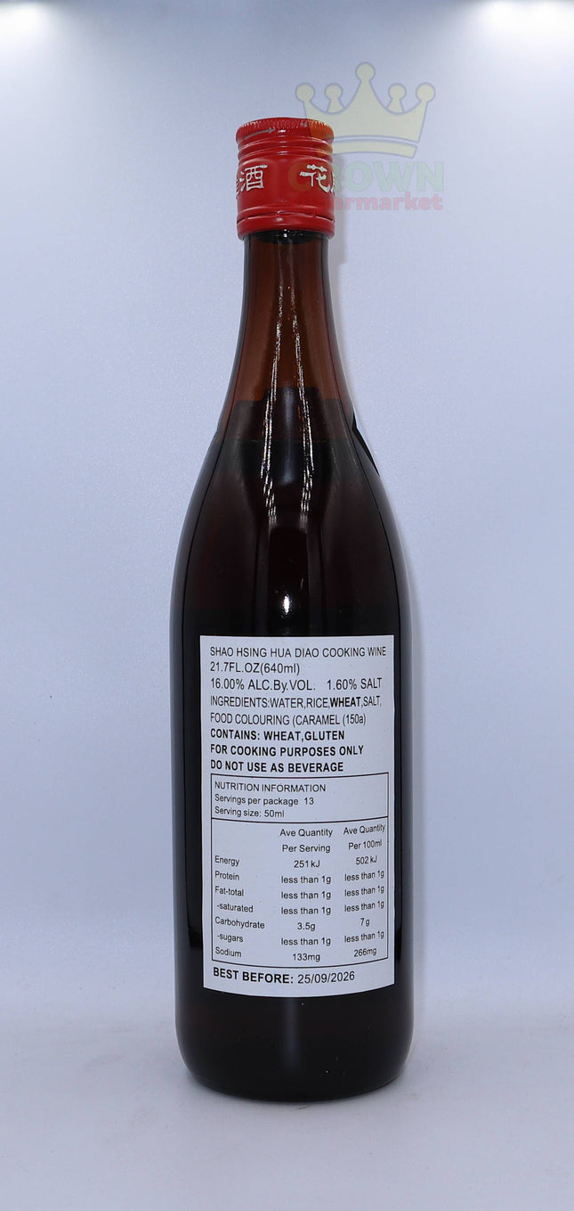 88 Shao Hsing Hua Diao Cooking Wine (Blue) 640ml - Crown Supermarket