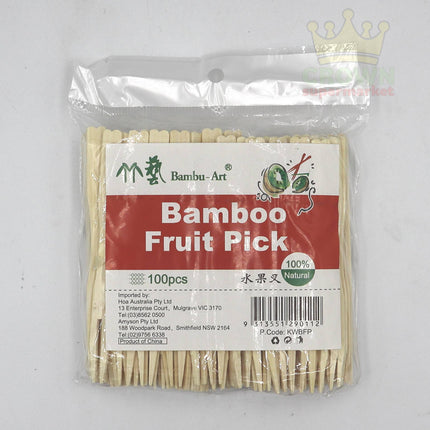 Bambu Art Bamboo Fruit Pick 100pcs - Crown Supermarket