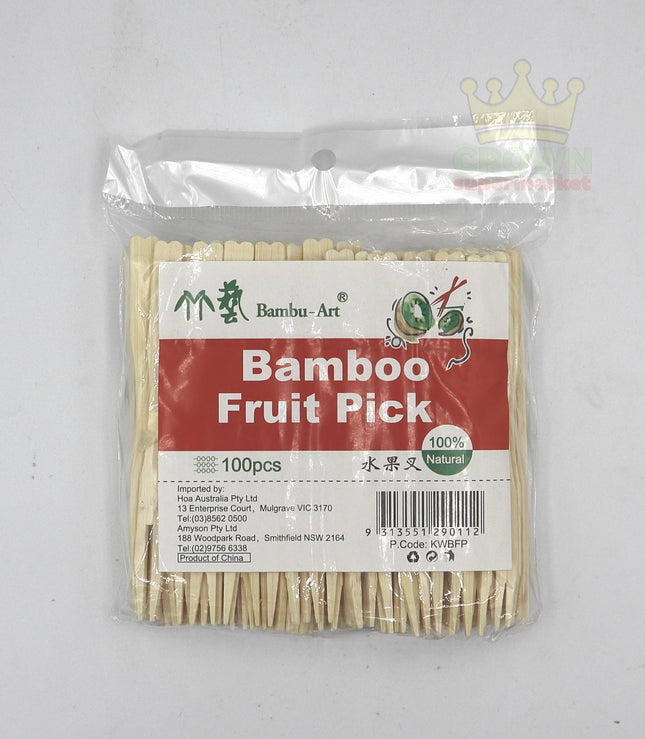 Bambu Art Bamboo Fruit Pick 100pcs - Crown Supermarket