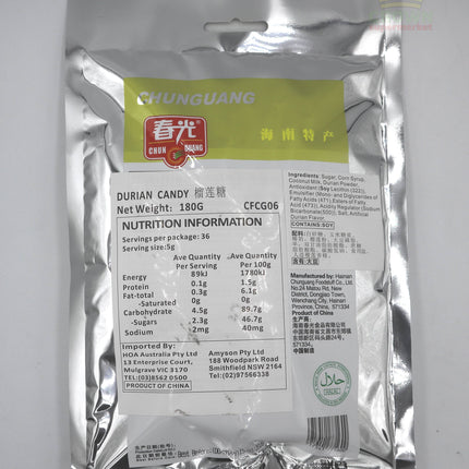 Chun Guang Durian Candy 180g