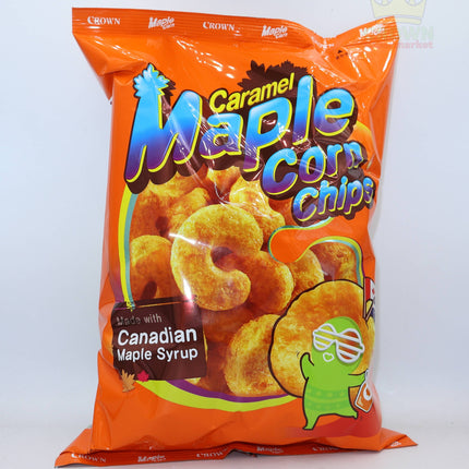 Crown Caramel Maple Corn Chips with Canadian Maple Syrup 154g - Crown Supermarket