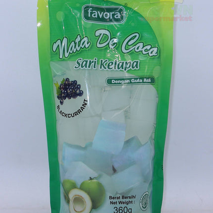 Favora Nata de Coco Blackcurrant 360g