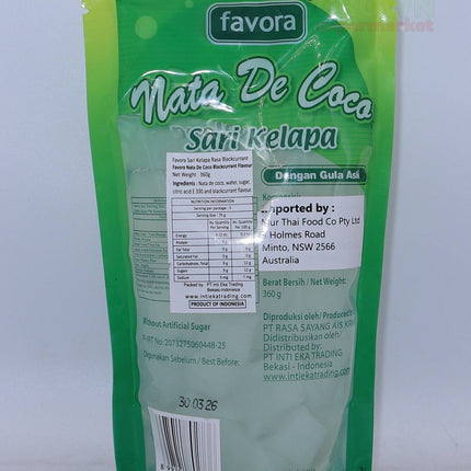 Favora Nata de Coco Blackcurrant 360g