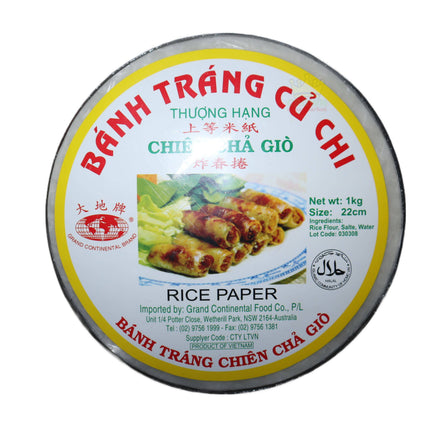 Grand Continental Cu Chi Rice Paper (Cuon Cha Gio) 1kg - Crown Supermarket