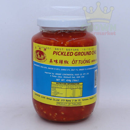 Grand Continental Food Pickled Ground Chili 454g - Crown Supermarket