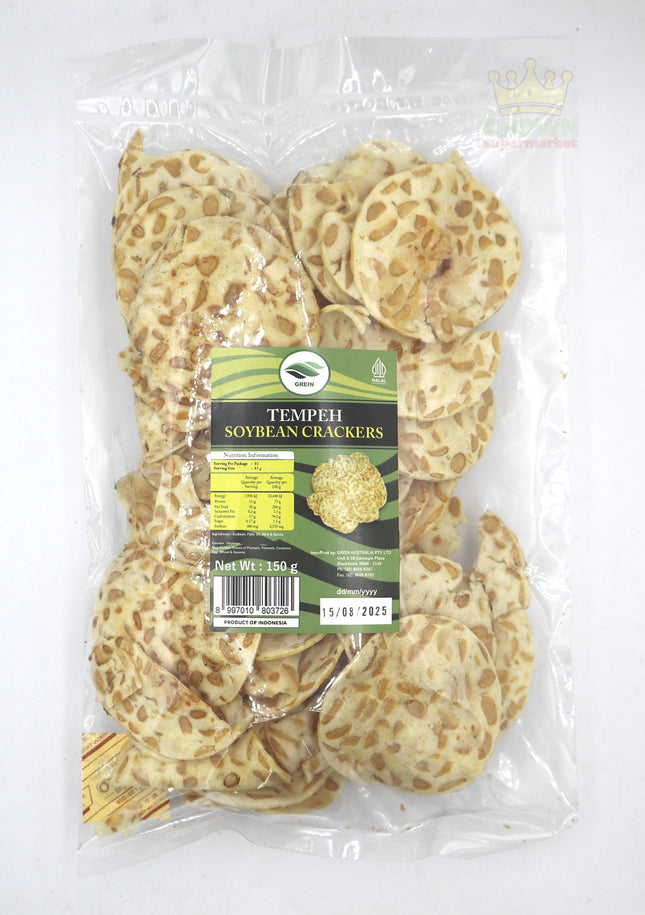 Grein Tempeh Soybean Crackers 150g - Crown Supermarket