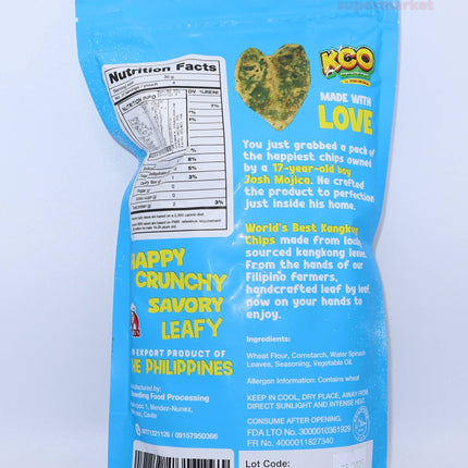 KCO Water Spinach Chips (KangKong Chips) Salt N' Vinegar 120g