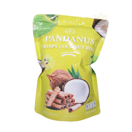 Kaew Crispy Coconut Roll Pandanus Flavor 100g - Crown Supermarket