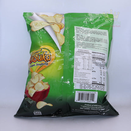 Kusuka Keripik Singkong Rasa Rumput Laut (Cassava Chips Seaweed) 180g - Crown Supermarket