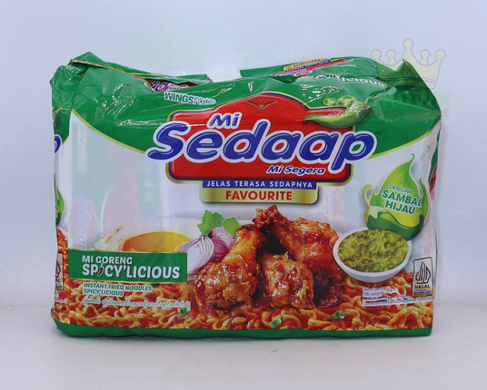 Mi Sedaap Spicy'Licious Dengan Sambal Hijau 5x86g