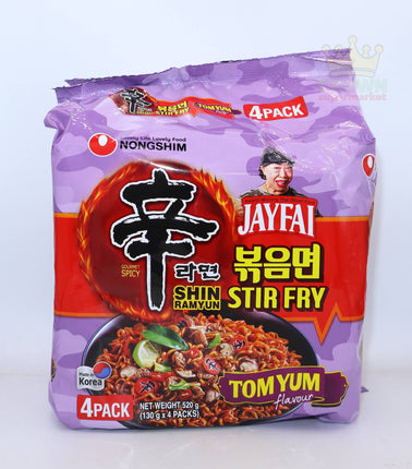 Nongshim Shin Ramyun Jay Fai Stir Fry Tom Yum 4x130g