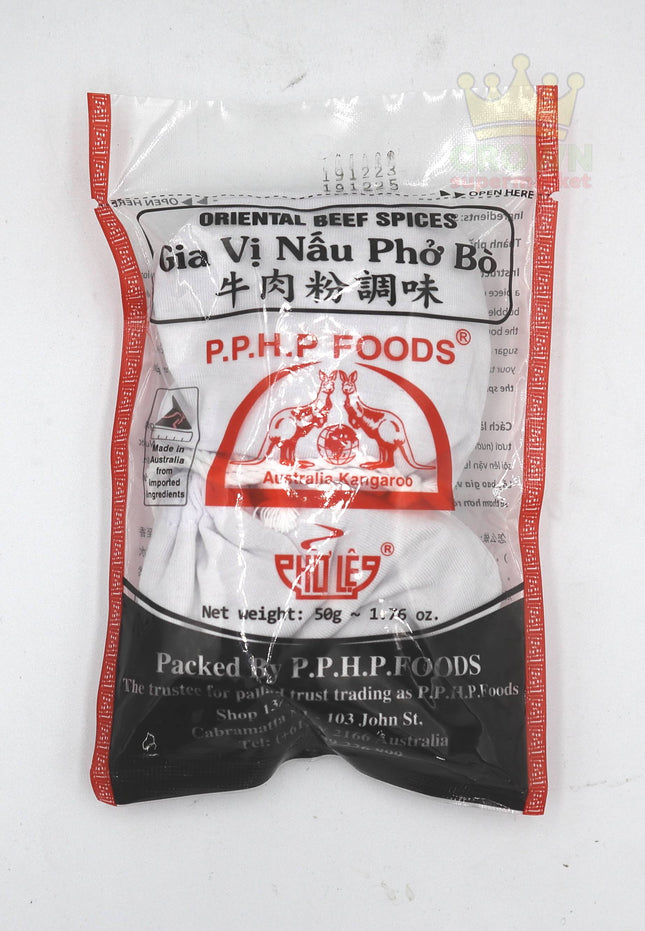 P.P.H.P Gia Vi Nau Pho Bo (2 Bags) 50g - Crown Supermarket