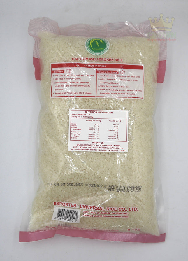 Rose Thai Jasmine Broken Rice 1Kg - Crown Supermarket