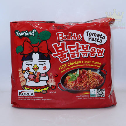 Samyang Buldak Hot Chicken Tomato Pasta Flavor Ramen 5x140g