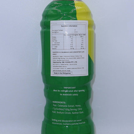 Squeezed 4 U Calamansi Juice Concentrate with Honey 750ml - Crown Supermarket