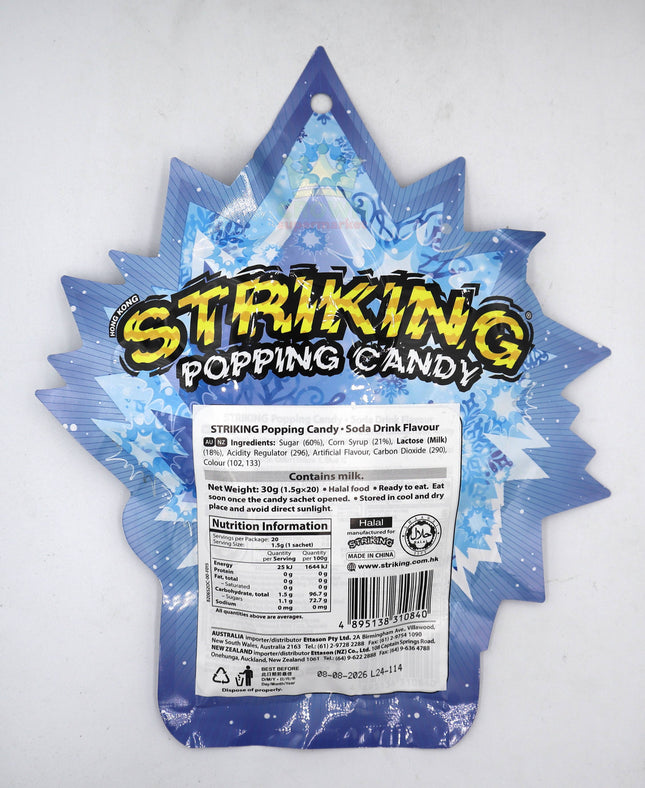 Striking Popping Candy Soda Drink 20x1.5g - Crown Supermarket