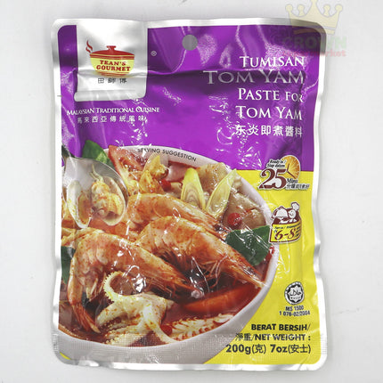 Tean's Tumisan Tom Yam Paste for Tom Tam 200g - Crown Supermarket