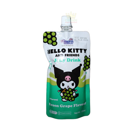 Twinkle Glory Hello Kitty Jelly Drink Green Grape Flavor 120ml - Crown Supermarket