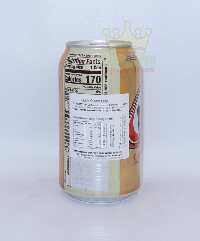 A&W Cream Soda 355ml - Crown Supermarket