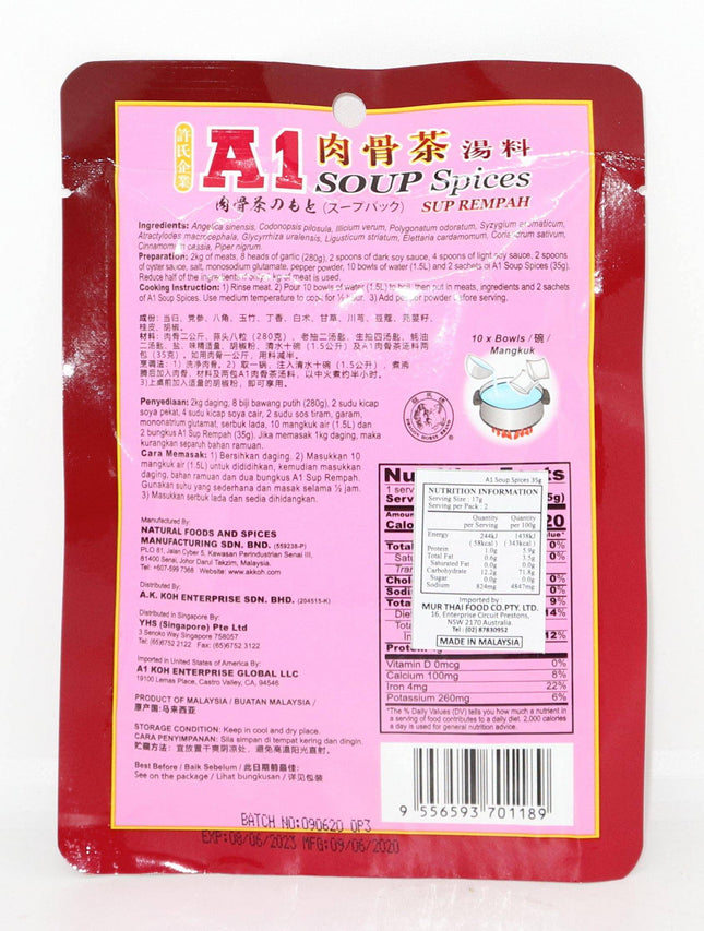 A1 Soup Spices (Sup Rempah) 35g - Crown Supermarket