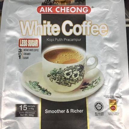 Aik Cheong White Coffee (Less Sugar) 600g - Crown Supermarket
