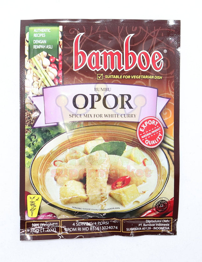 Bamboe Bumbu OPOR (Spice Mix For White Curry) 36g - Crown Supermarket