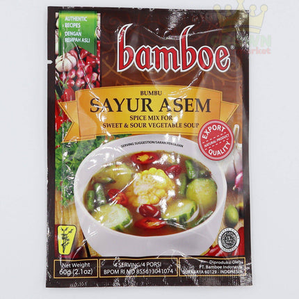 Bamboe Bumbu Sayur Asem (Spice Mix for Sweet & Sour Vegetable Soup) 60g - Crown Supermarket