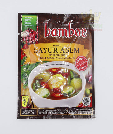 Bamboe Bumbu Sayur Asem (Spice Mix for Sweet & Sour Vegetable Soup) 60g - Crown Supermarket