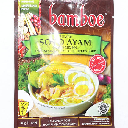 Bamboe Bumbu Soto Ayam (Yellow Chicken Soup) 40g - Crown Supermarket