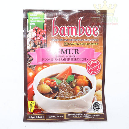 Bamboe Semur (Mix for Indonesian Braised Beef/Chicken) 69g - Crown Supermarket