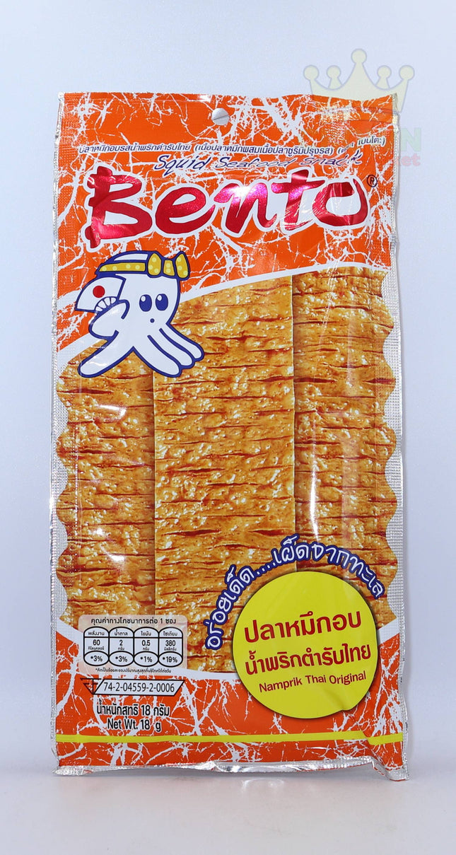 Bento Squid Seafood Snack Namprik Thai Original 18g - Crown Supermarket
