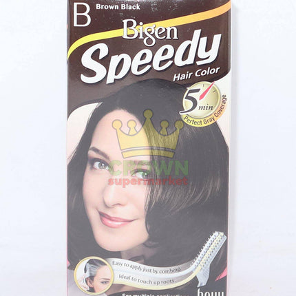 Bigen Speedy Hair Color Brown Black (B) - Crown Supermarket
