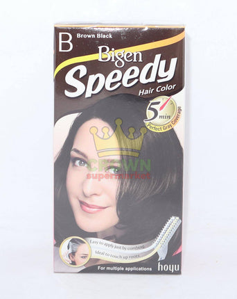 Bigen Speedy Hair Color Brown Black (B) - Crown Supermarket