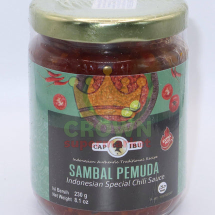 Cap Ibu Sambal Pemuda Extra Hot 230g - Crown Supermarket