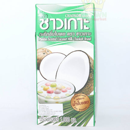 Chaokoh Pandan Scented Coconut Milk 1L - Crown Supermarket