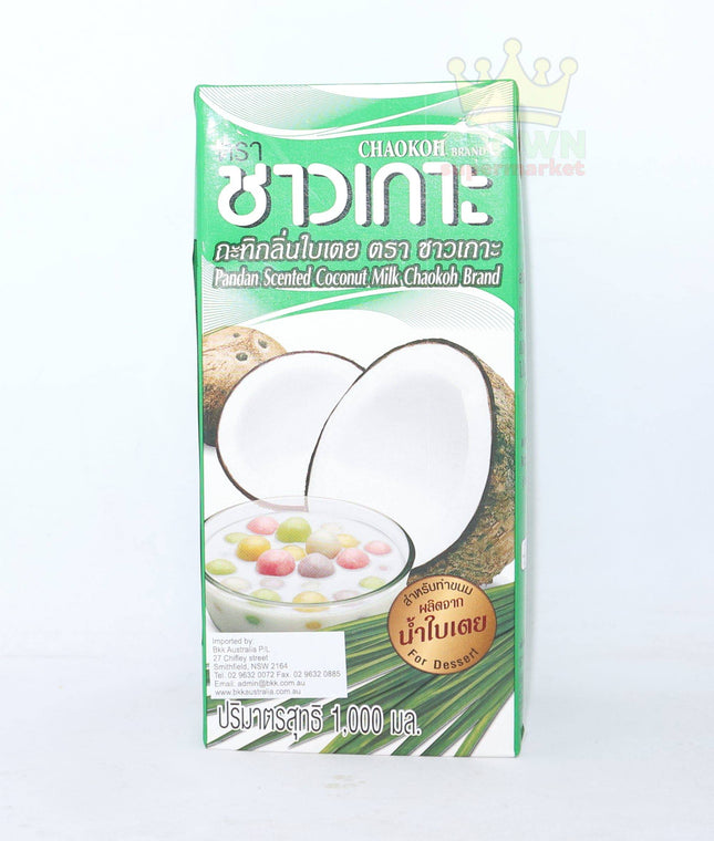 Chaokoh Pandan Scented Coconut Milk 1L - Crown Supermarket