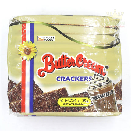 Croley Foods Butter Cream Crackers Mocha 10x25g - Crown Supermarket