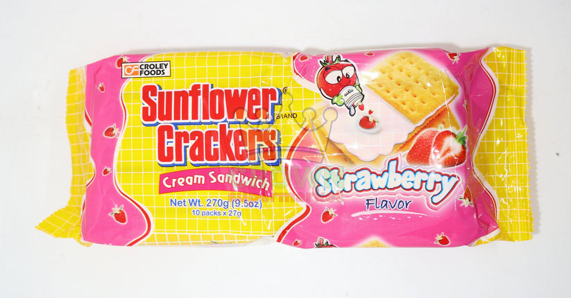 Croley Foods Sunflower Crackers Strawberry 10x27g - Crown Supermarket