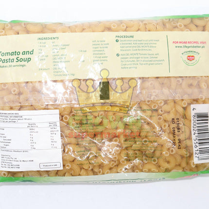 Del Monte Elbow Macaroni 400g - Crown Supermarket
